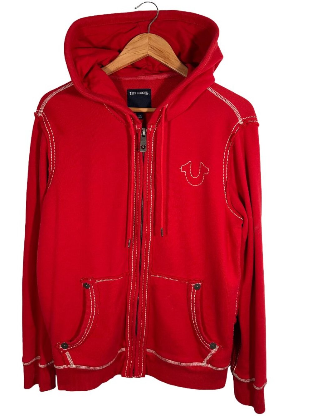 True Religion Horseshoe Logo Full Zip Hoodie Size Mens S